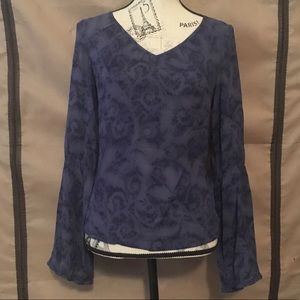 Blue Sheer Blouse